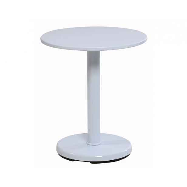 Kulatý odkládací stolek Henrik, 42 cm, leskle bílý