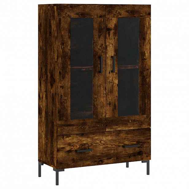 vidaXL Skříň highboard kouřový dub 69,5 x 31 x 115 cm kompozitní dřevo