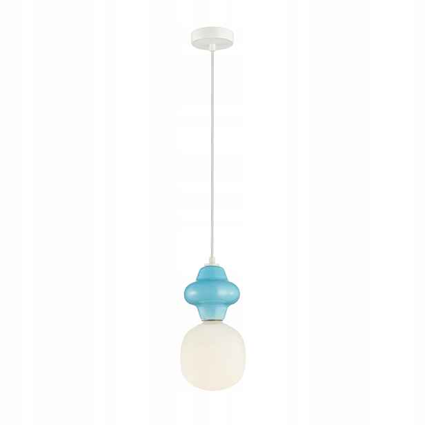 Lampa Italux Latera Art Deco Ø15 cm Modrá Keramika E14 40W