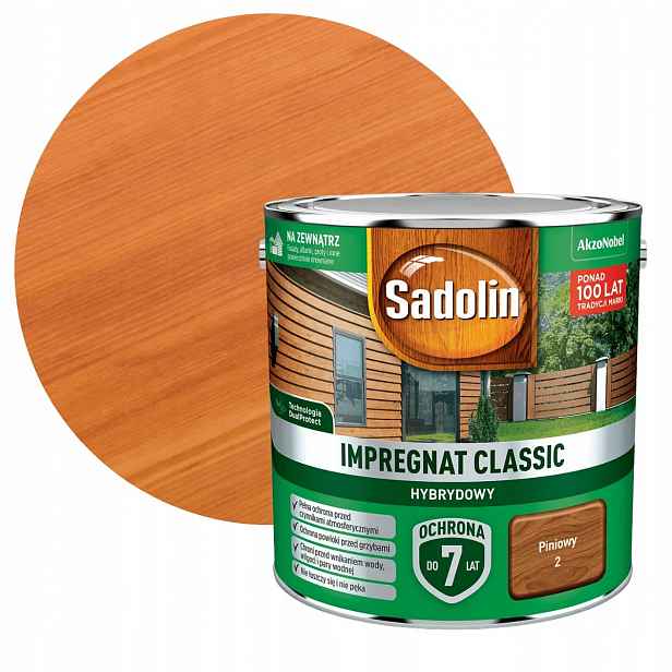 Sadolin Klasický Hybridní Impregnát Na Dřevo 2,5 L Piniový