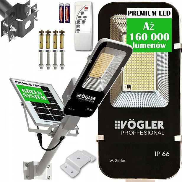 Solární Lampa Led Výkonná Vogler 2000W s pohybovým senzorem Radar
