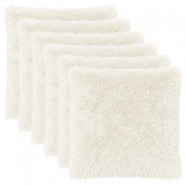 vidaXL Povlak na polštář 6 pcs HEERLEN Bílá 55 x 55 cm PV fleece
