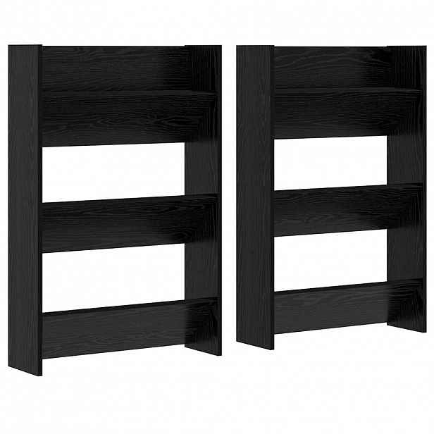 vidaXL Skříň na obuv 2 ks 60 x 18 x 90 cm Kompozitní dřevo Černý dub