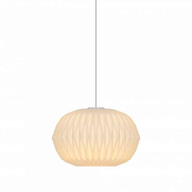 Závěsná Led lampa Bílá Sklo Kov 30 cm Nastavitelná výška Obývací pokoj Nordlux