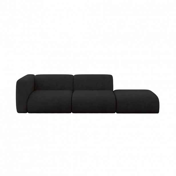 ALTDECOR POHOVKA S LEVOU OTOMANOU MIRA-S3 296x89x70 Černá Velur