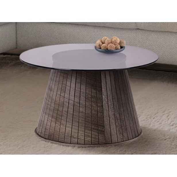 Kulatý konferenční stolek Foggia, 60 cm, dub