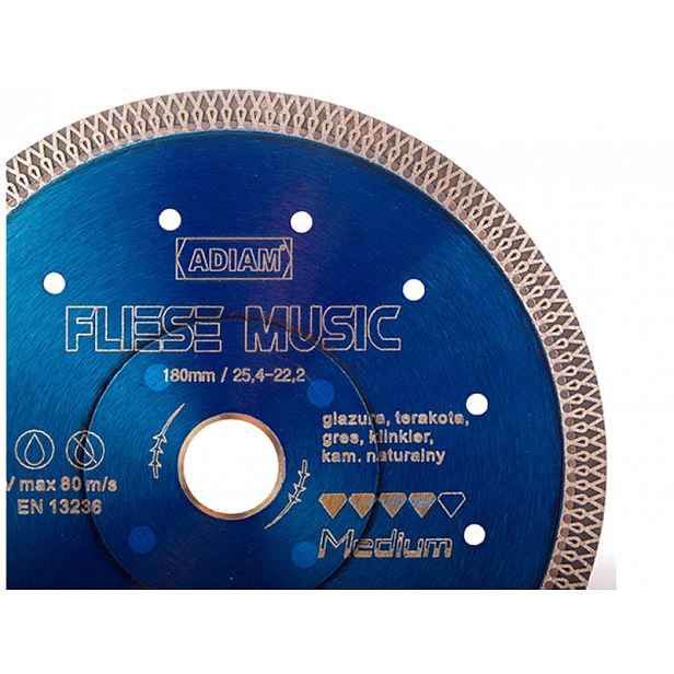 Diamantový kotouč Fliese Music 180 mm pro řezání dlaždic 25,4/22 mm do slinuté dlažby