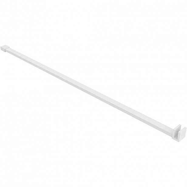 Sprchová vzpěra Onyx - hranatá - vodorovná - bílá matná - 150 cm