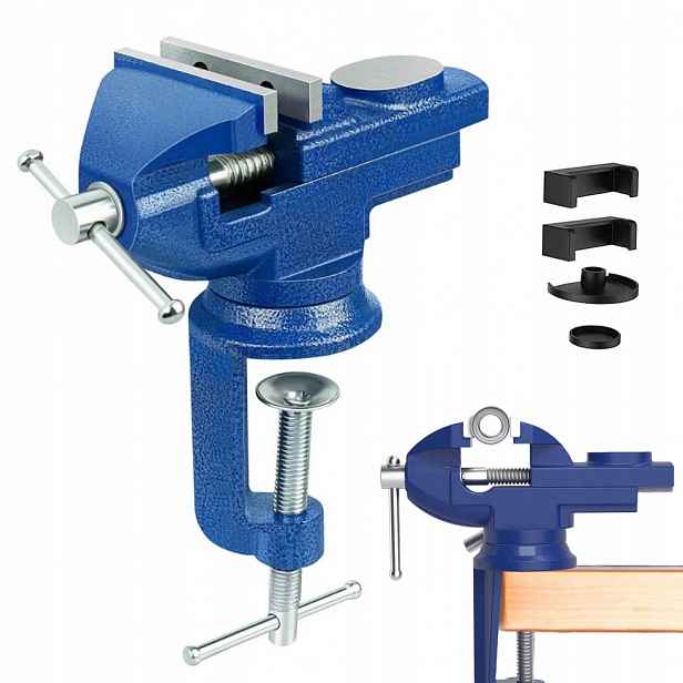 Modelářský otočný stolní svěrák 80 mm, sada