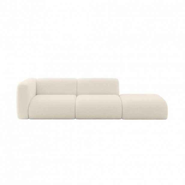 ALTDECOR POHOVKA S LEVOU OTOMANOU MIRA-S3 296x89x70 Béžová Bouclé