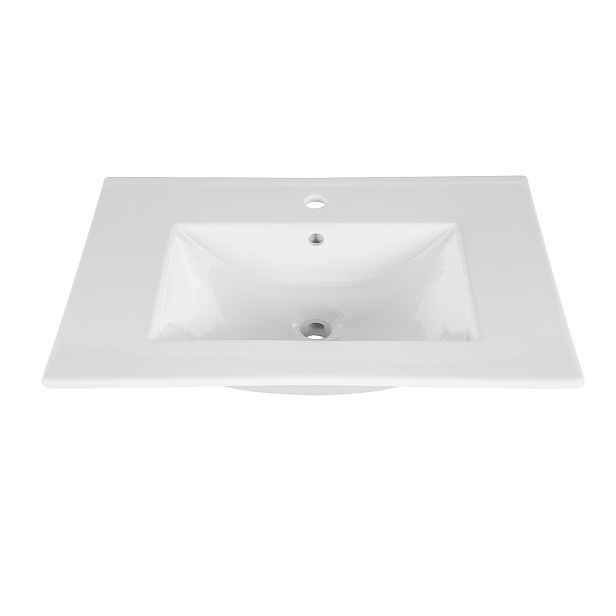 ArtCom Keramické umyvadlo CFP 80D | bílý lesk 80 cm