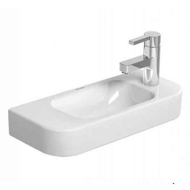 Duravit Happy D.2 - Umývátko 50x22 cm, bez přepadu, s otvorem pro baterii vpravo, bílá 0711500008