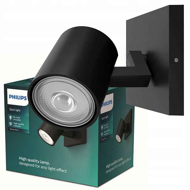 Nástěnná lampa GU10 Černá Runner Philips