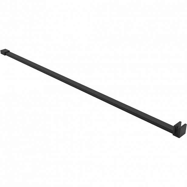 Sprchová vzpěra Onyx - hranatá - vodorovná - černá matná - 150 cm
