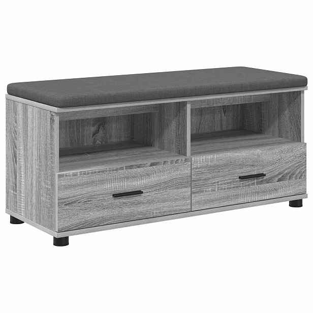 vidaXL Chodbičková lavice Šedá Sonoma 100 x 38 x 46 cm