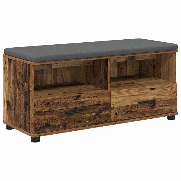 vidaXL Chodbičková lavice Staré dřevo 100 x 38 x 46 cm