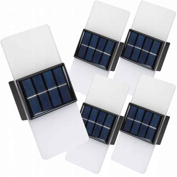 5 x Nástěnná lampa Solární Akryl Led IP65 Ozdobné osvětlení domu Altánky