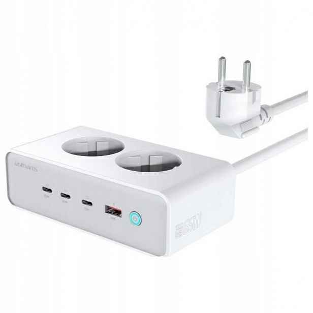 Prodlužovací Kabel 4smarts 6v1 65W GaN bílý