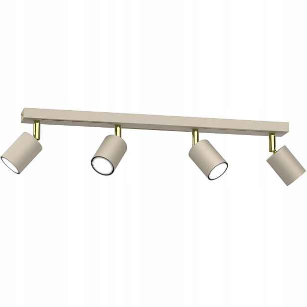 Stropní svítidlo krémová zlatá 4 reflektory do předsíně 60 cm Luminex
