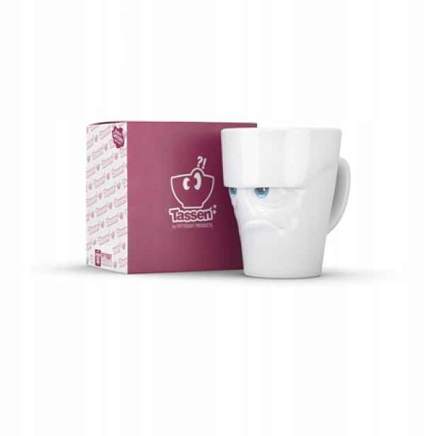 Porcelánový keramický hrnek 350 ml s 3D uchem na kávu, nabubřelý Tassen