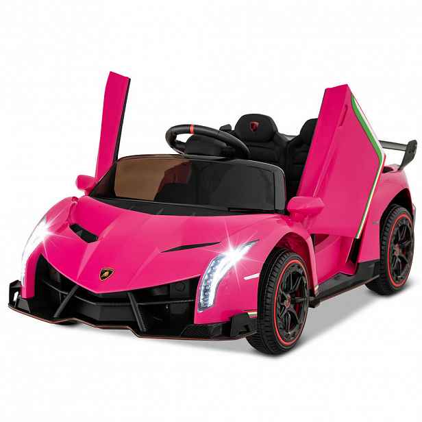 COSTWAY ELEKTRICKÉ AUTO Lamborghini pro děti růžové