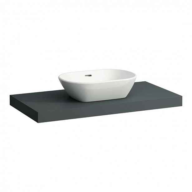 Laufen Lani - Deska pod umyvadlo, 99 cm, středový výřez, šedá H4046611122661