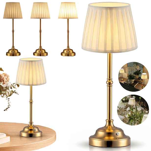 Noční Lampa Stolní Led Stolní Lampa Usb Dotyková Bezdrátová Béžová