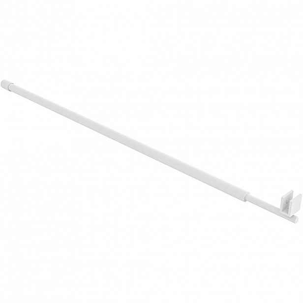 Sprchová vzpěra Onyx - kulatá - teleskopická - vodorovná - bílá - 77-140 cm