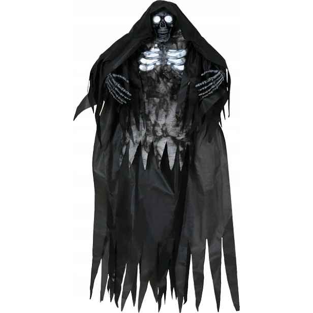 Závěsná Dekorace Kostlivec Kostra 160 CM Zvuk Světlo Halloween