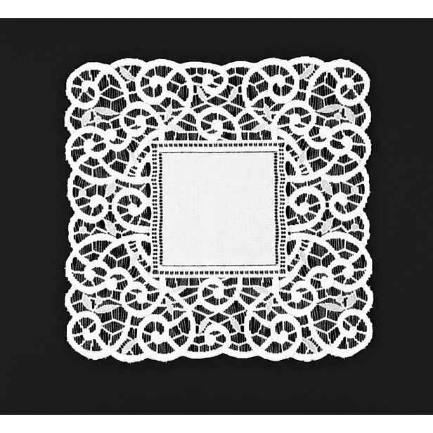 Dekorační žakárový ubrousek KENAN bílá 50x50 cm Mybesthome