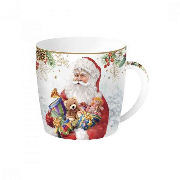Porcelánový hrnek, 350 ml, "SANTA IS COMING" - značka Easy Life