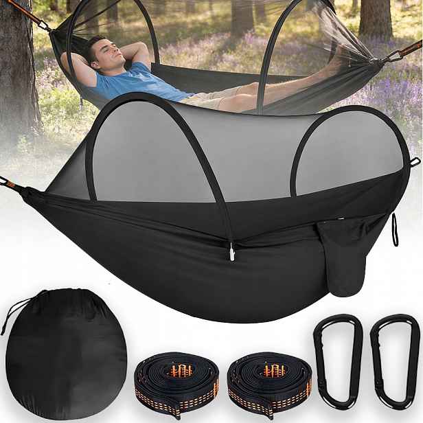 Zahradní Turistická Houpací Síť S Moskytiérou Pro Přežití Camping 275 cm