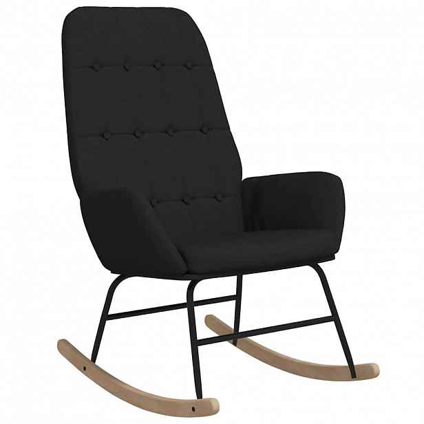 vidaXL Houpací křeslo černé textil