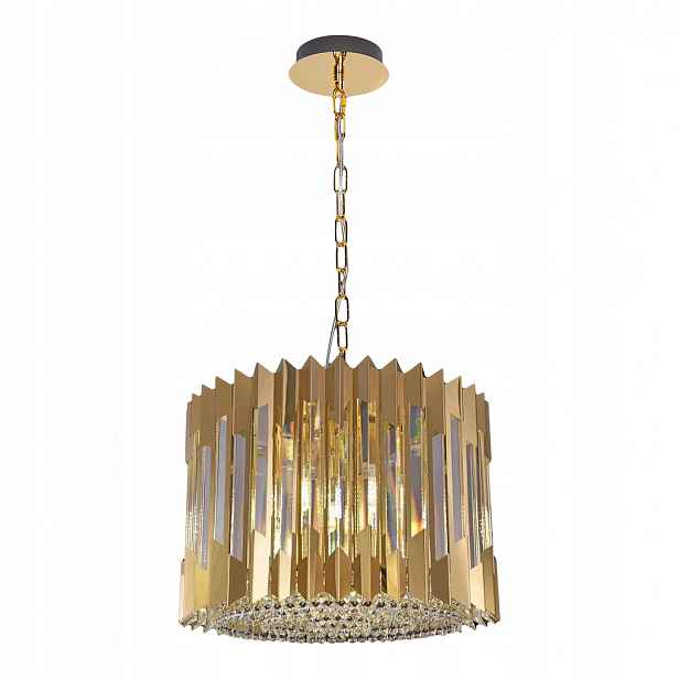 Milagro Křišťálový lustr Ritz Gold 7xE14 42 cm Zlatý ML0393