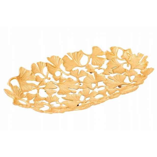 Miska Gingko zlatá 50 x 30 cm Invicta