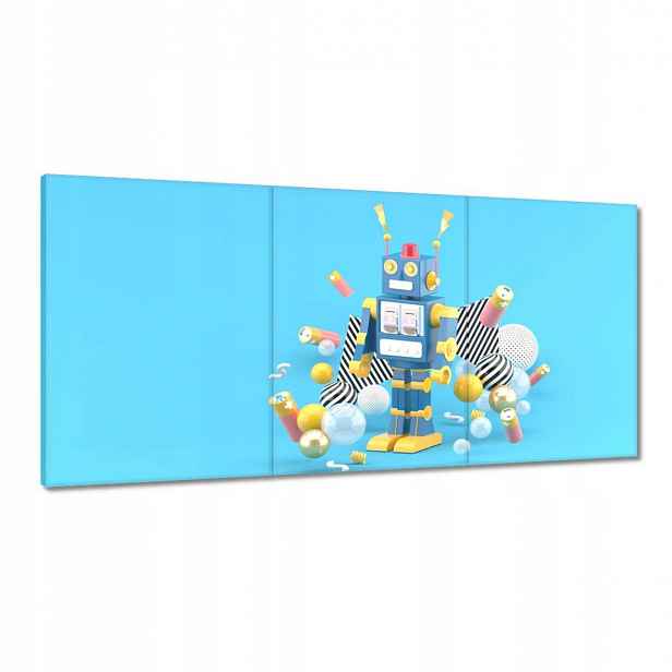 Obrazy 180x90 Modrý robotický robot