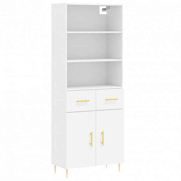 vidaXL Skříň highboard bílá 69,5 x 34 x 180 cm kompozitní dřevo