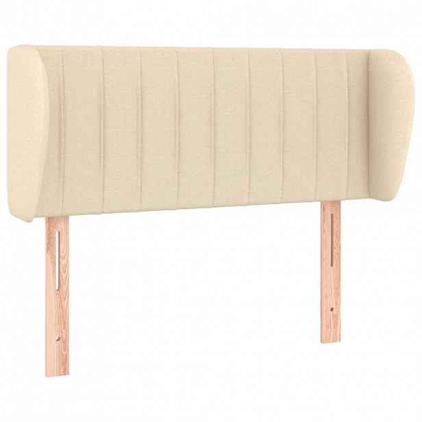 vidaXL Čelo postele typu ušák krémové 83x23x78/88 cm textil