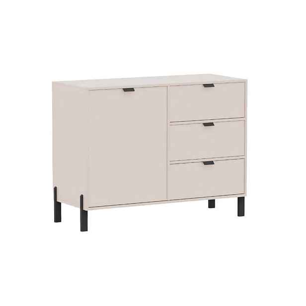 MASSENO KOMODA MINO, 109/85/45 cm se 3 zásuvkami, počet dvířek: 1, béžová
