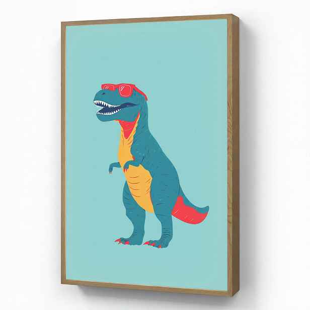 OnlyWow NÁSTĚNNÁ LAMPA S AKUMULÁTOREM Dinosaurus - Modrá - Sluneční brýle 60x90 cm