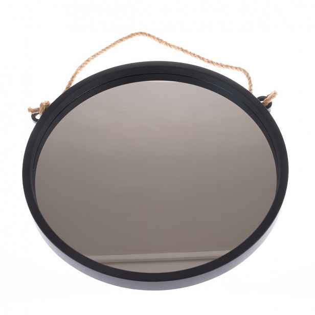 Plastové závěsné zrcadlo Embellir černá, pr. 48 cm, pr. 48 cm