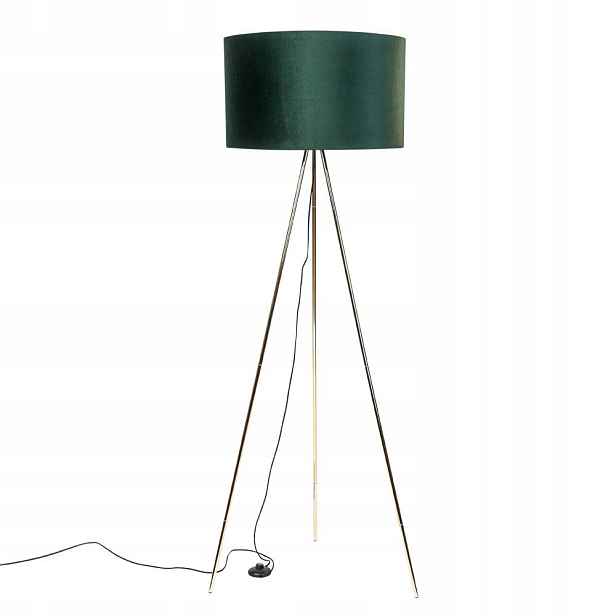 Podlahová lampa Zelená Inga Trojnožka do pracovny Moderní 40W Zuma Line