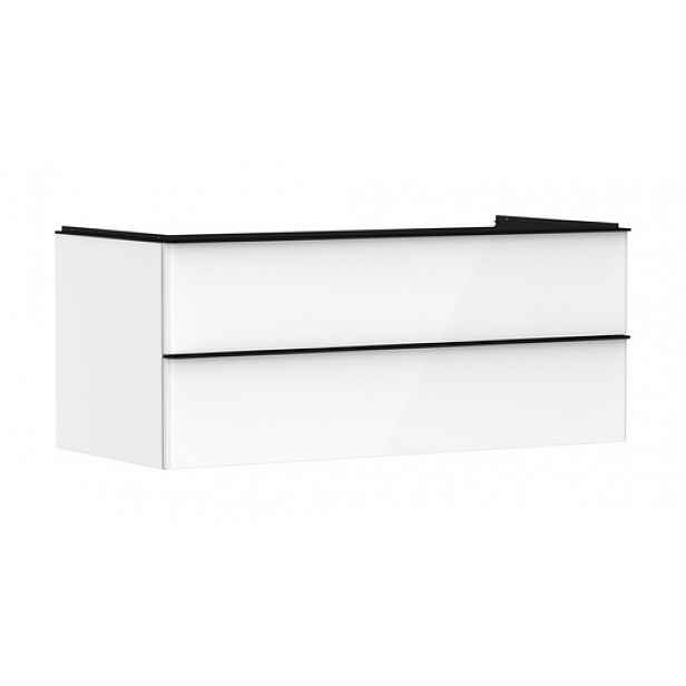 Skříňka pod umyvadlo pod desku Hansgrohe Xelu Q 118x49,5x55 cm bílá lesklá 54082670