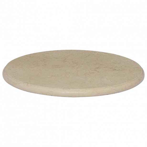 vidaXL Stolní deska krémová Ø 50 x 2,5 cm mramor