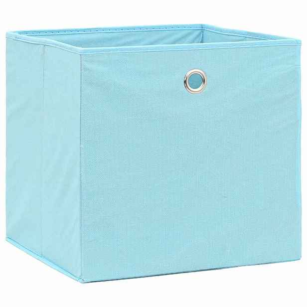 vidaXL Úložné boxy 10 ks bledě modré 32 x 32 x 32 cm textil