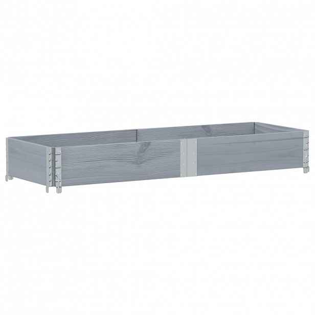 vidaXL Zahradní truhlík šedý 150x50 cm masivní borové dřevo