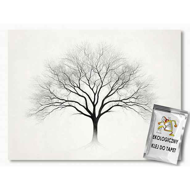 Vliesová fototapeta Akvarel Strom Větve Silueta Zima 254x184 130g