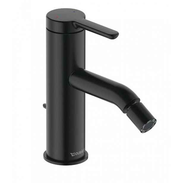 Duravit C.1 - Bidetová baterie s výpustí, matná černá C12400001046