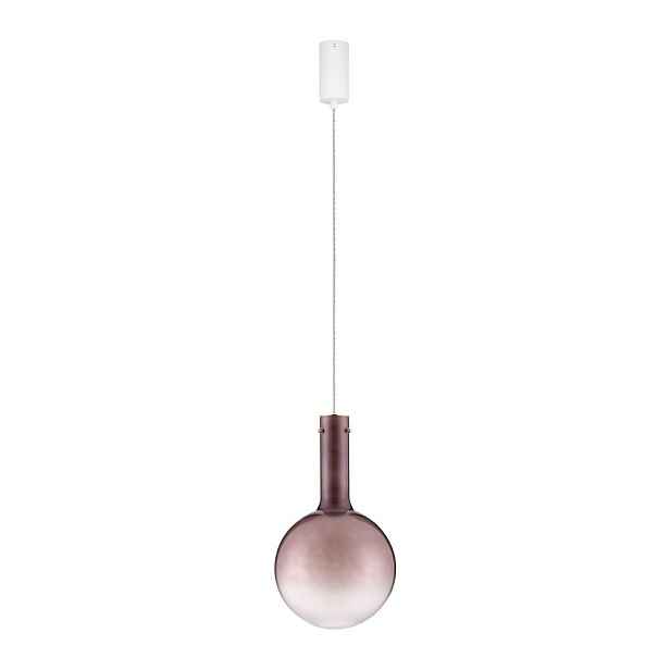 Hnědé skleněné LED stmívatelné závěsné svítidlo ø 25 cm Nostos – Nova Luce