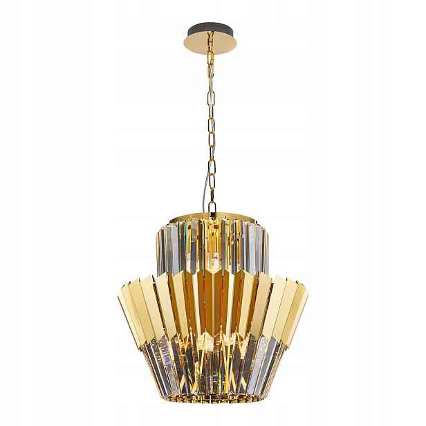Zlatý křišťálový lustr glamour do ložnice obývacího pokoje 45 cm 9 bodů Milagro